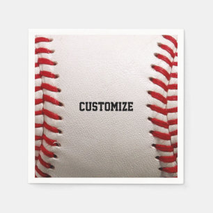 Baseball mit anpassbarem Text Serviette