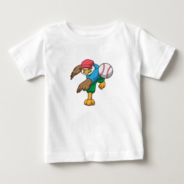 Baseball mit Baseballschläger Baby T-shirt (Vorderseite)