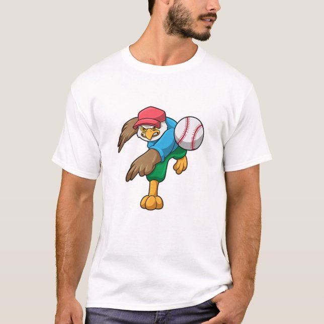 Baseball mit Baseballschläger T-Shirt (Vorderseite)