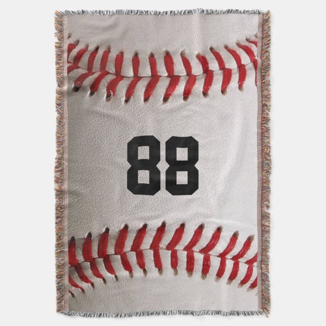 Baseball mit benutzerdefinierbarer Nummer Decke (Vorderseite Vertikal)