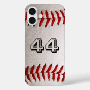 Baseball mit benutzerdefinierbarer Nummer iPhone 16 Plus Hülle