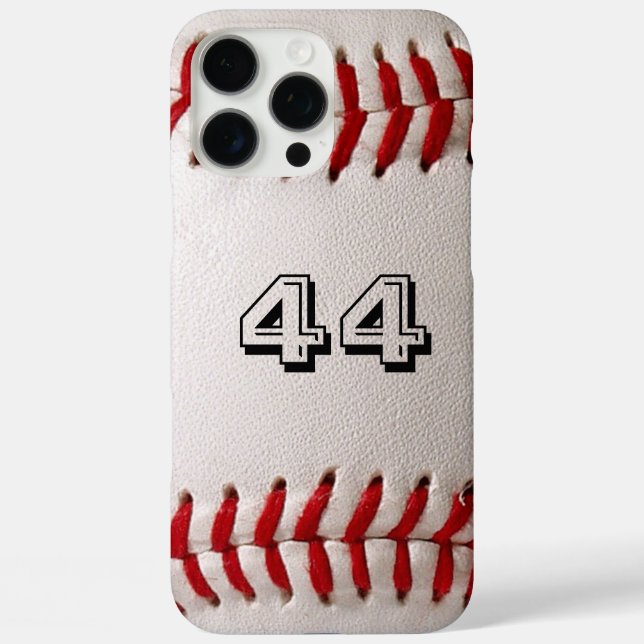 Baseball mit benutzerdefinierbarer Nummer iPhone 16 Pro Max Hülle (Rückseite)