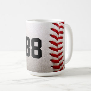 Baseball mit benutzerdefinierbarer Nummer Kaffeetasse