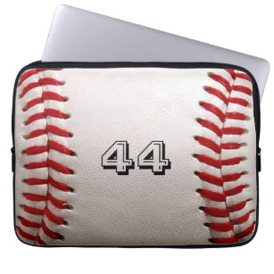 Baseball mit benutzerdefinierbarer Nummer Laptopschutzhülle