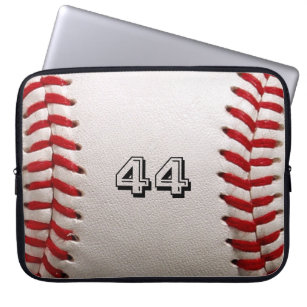 Baseball mit benutzerdefinierbarer Nummer Laptopschutzhülle