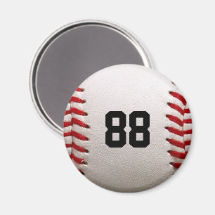 Baseball mit benutzerdefinierbarer Nummer Magnet
