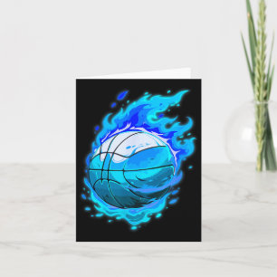 Baseball Mit Blauer Flamme Karte