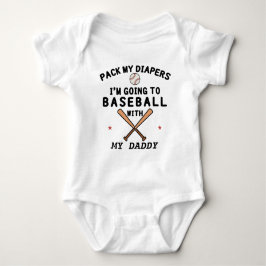Baseball mit Daddy | Baseball-Vater | Baseball Baby Strampler