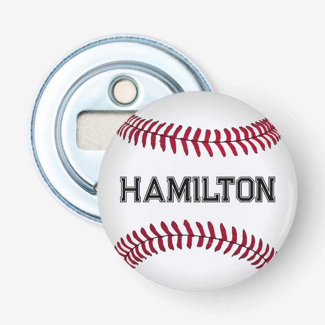 Baseball mit Individuelle Name Flaschenöffner (Vorderseite)