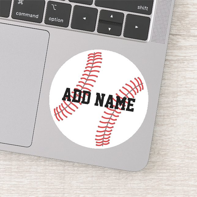 Baseball mit Individuelle Name grün Aufkleber (Detail)