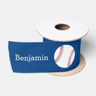 Baseball mit individuellem Namen - königliches Satinband