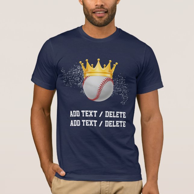 Baseball mit Krone T-Shirt (Vorderseite)
