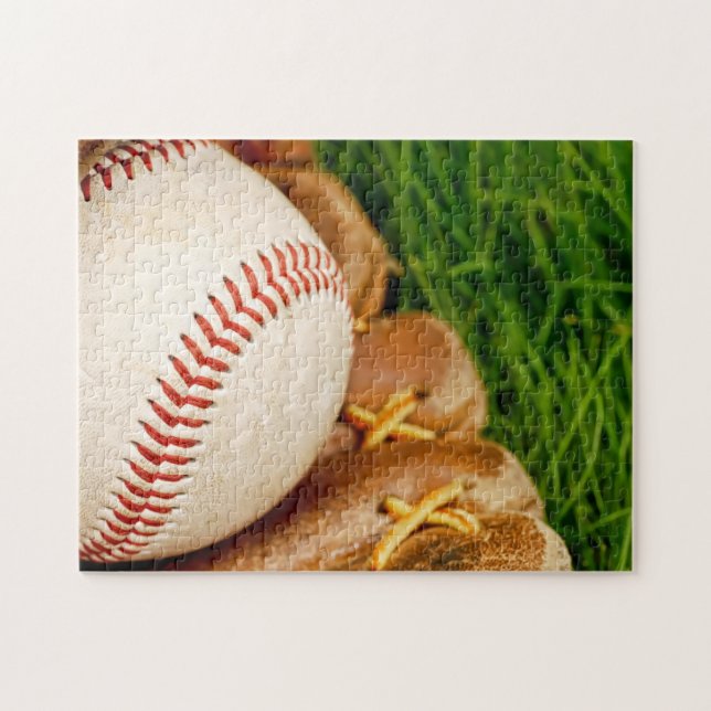 Baseball mit Mitt (Horizontal)