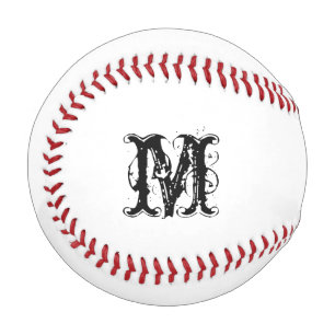 Baseball mit monogrammierten Namensinitialen