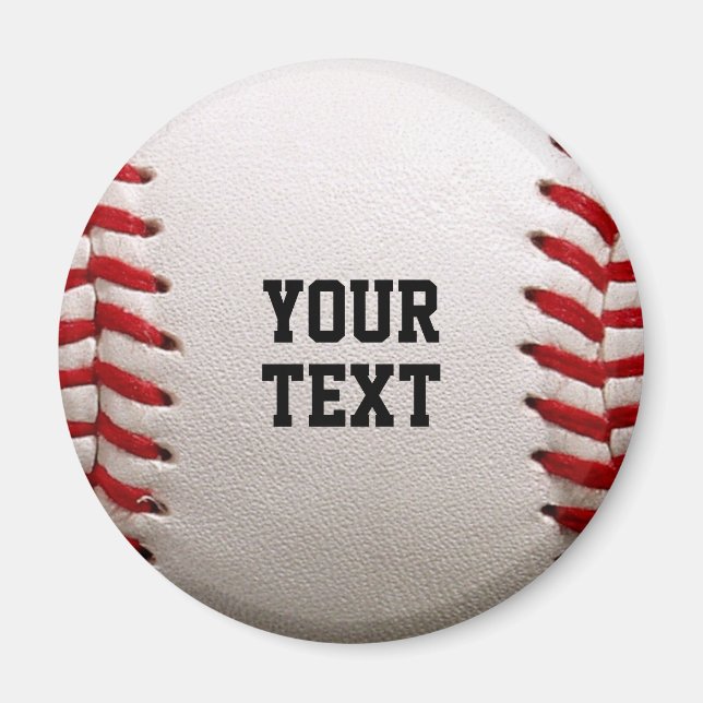 Baseball mit Personalisiertem Namen Magnet (Vorne)