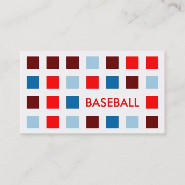 BASEBALL (Mod-Quadrate) Visitenkarte (Vorderseite)