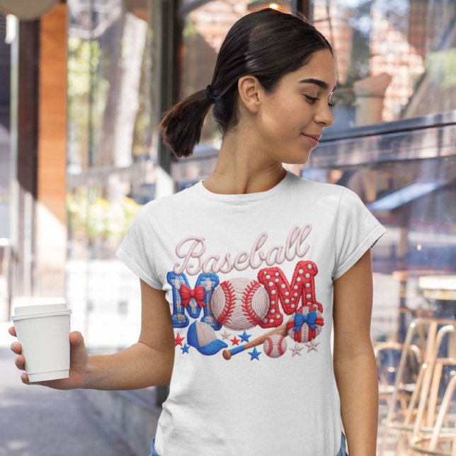 Baseball Mom Faux Yarn Style  Tri-Blend Shirt (Von Creator hochgeladen)