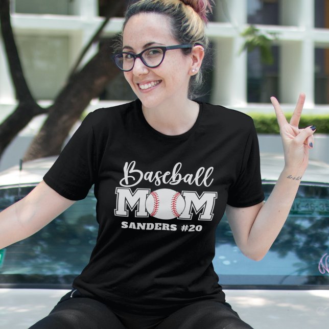 Baseball Mom Fun Gift for Mom T-Shirt (Von Creator hochgeladen)