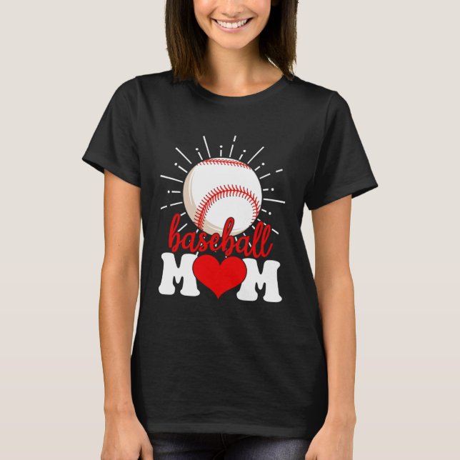 Baseball Mom Mama Mother s Day Sport T-Shirt (Vorderseite)