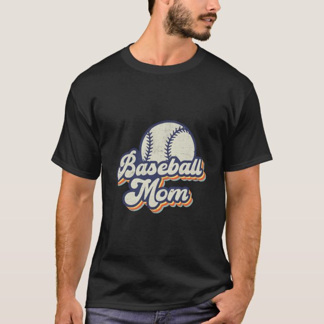 Baseball Mom Mama Mother'S Day T-Shirt (Vorderseite)
