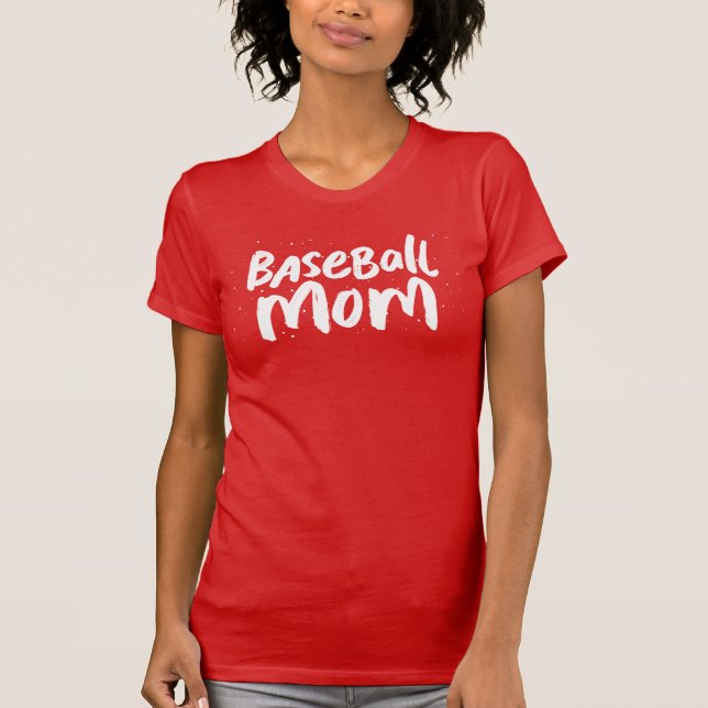 Baseball Mom trendy cooler Text T-Shirt (Vorderseite)