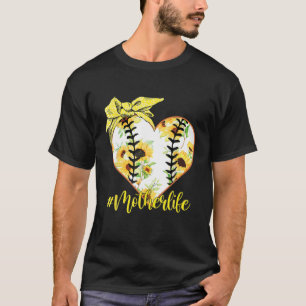 Baseball Mother Ball Floral Bandana Herz Mutter T-Shirt