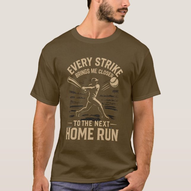 Baseball Motivation Männer T - Shirt (Vorderseite)