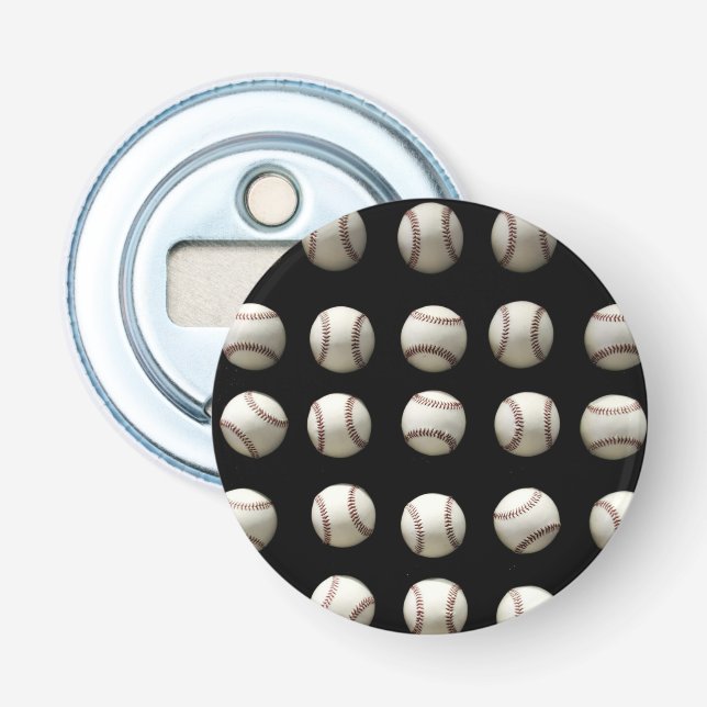 Baseball-Muster Flaschenöffner (Vorderseite)