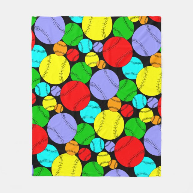 Baseball Muster Fleece Blanket (Vorderseite)