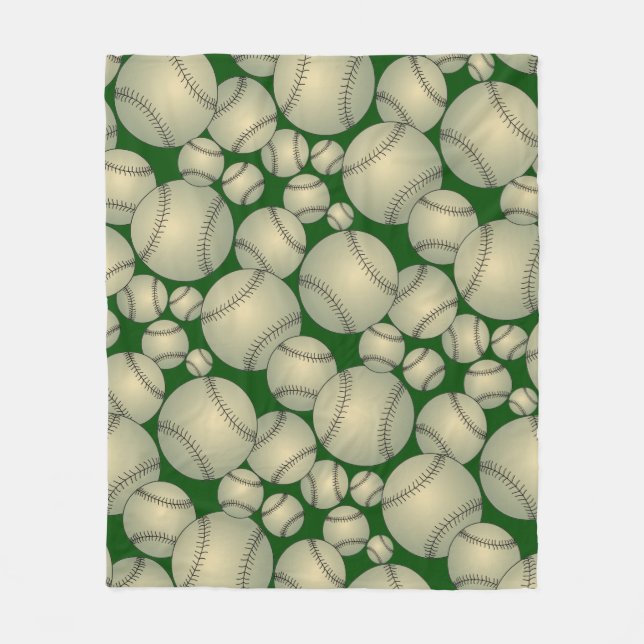 Baseball Muster Fleece Blanket (Vorderseite)