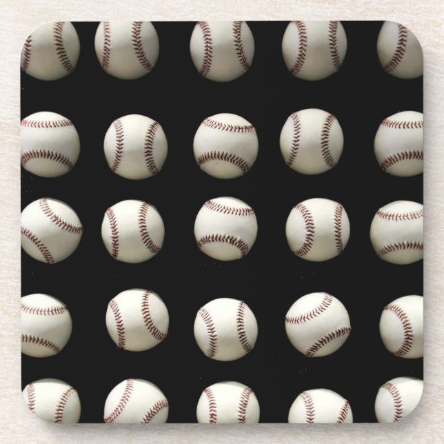 Baseball-Muster Getränkeuntersetzer (Vorderseite)
