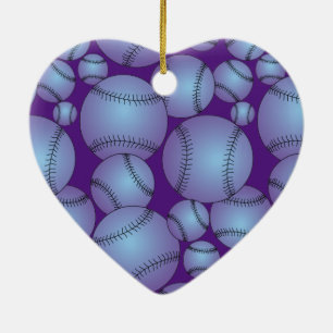 Baseball Muster Keramik Ornament
