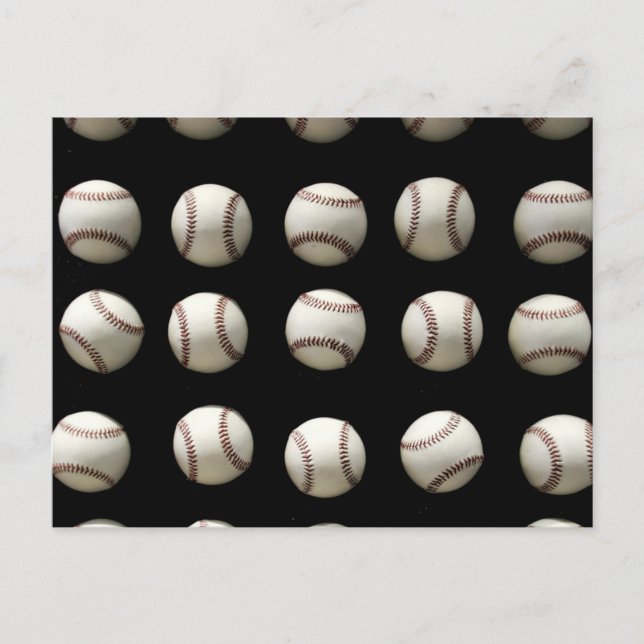 Baseball-Muster Postkarte (Vorderseite)