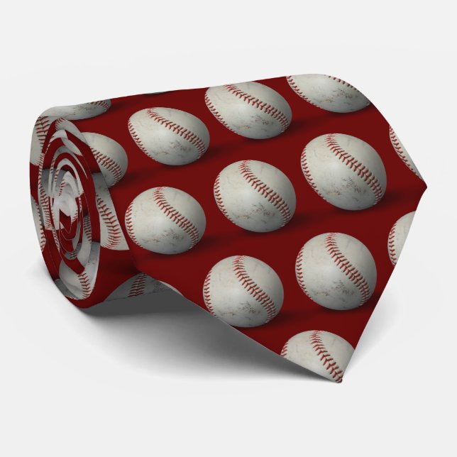 Baseball-Muster | Sportgeschenk Neck Tie Krawatte (Gerollt)