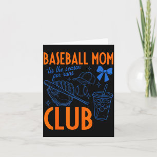 Baseball-Mutter-Club die Zeit für Runs ist lustig Karte