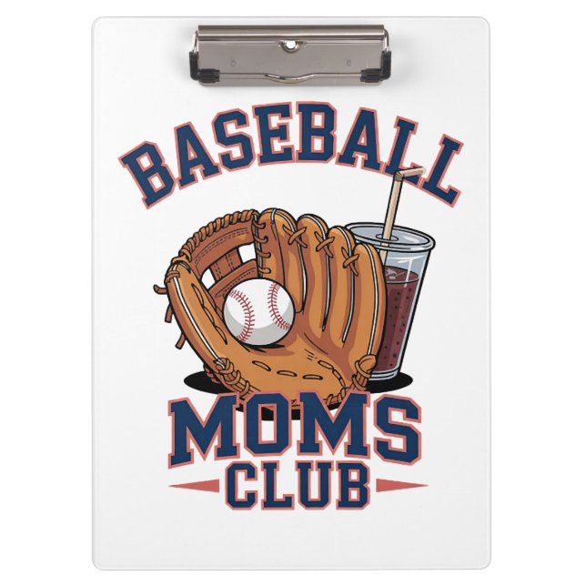 Baseball Mütter Club Muttertag Klemmbrett (Vorderseite)