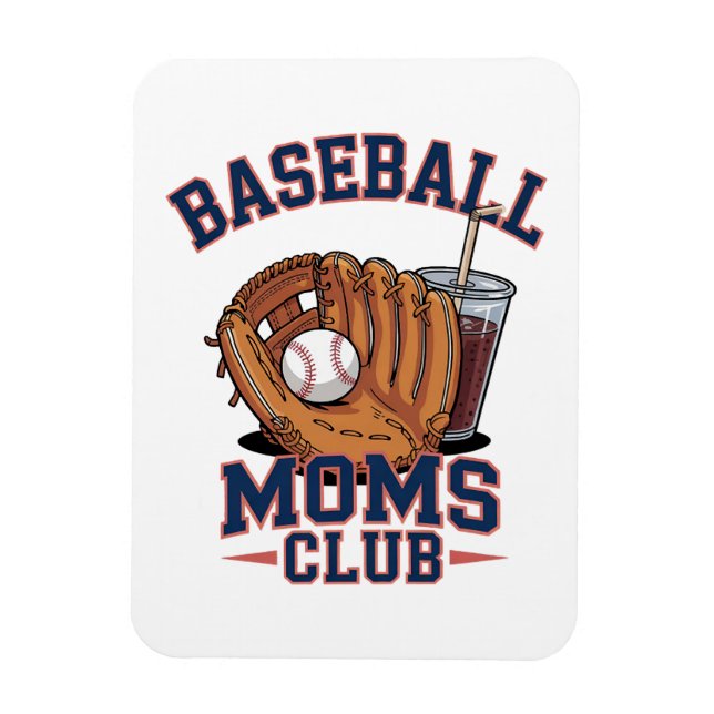 Baseball Mütter Club Muttertag Magnet (Vertikal)