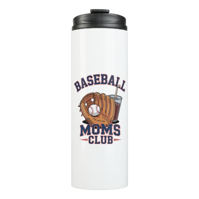 Baseball Mütter Club Muttertag Thermosbecher (Vorderseite)