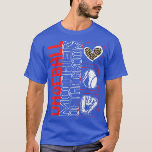 Baseball-Mutter der Brautparty Game Day Leopard He T-Shirt