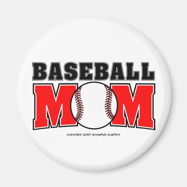 Baseball-Mutter-Magnet Magnet (Vorne)