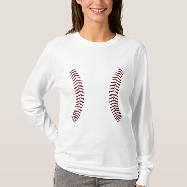 Baseball-Nähen T-Shirt (Vorderseite)