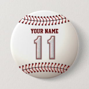 Baseball näht Spieler Nr. 11 und individuellen Button