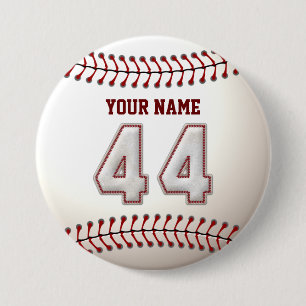 Baseball näht Spieler Nr. 44 und individuellen Button