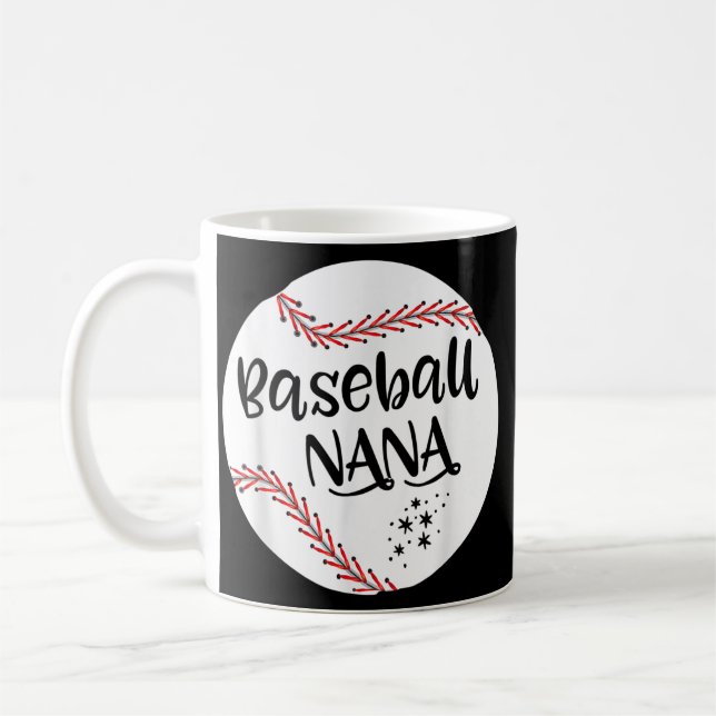 Baseball Nana Oma Frauen Weihnachtsmutter Kaffeetasse (Links)
