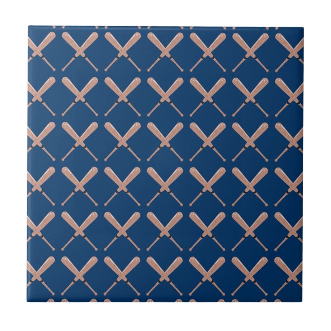 Baseball-Navy Fliese (Vorderseite)