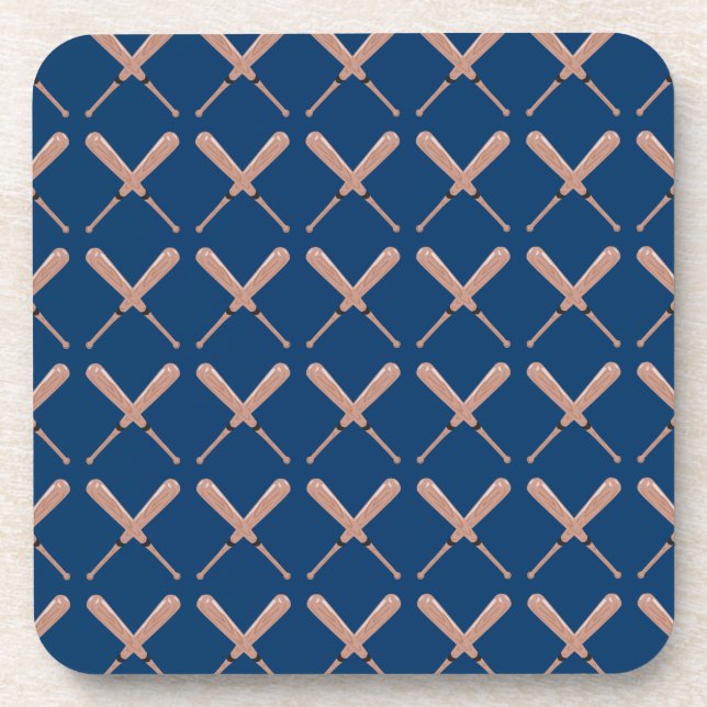 Baseball-Navy Getränkeuntersetzer (Vorderseite)