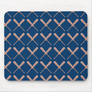 Baseball-Navy Mousepad