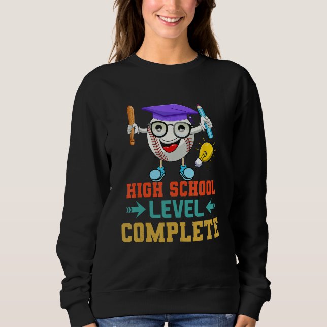 Baseball Nerd High School Level Complete 2023 Grad Sweatshirt (Vorderseite)