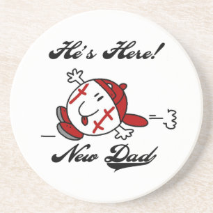 Baseball New Dad T - Shirt und Geschenke Getränkeuntersetzer