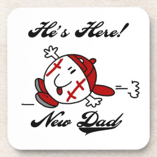 Baseball New Dad T - Shirt und Geschenke Untersetzer